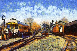 鉄道駅 作： Vincent van Gogh